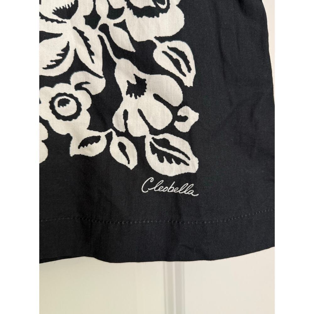 NWT Cleobella Kinsley Blouse Botanico Organic Cotton Floral Black White Small - Picture 7 of 9